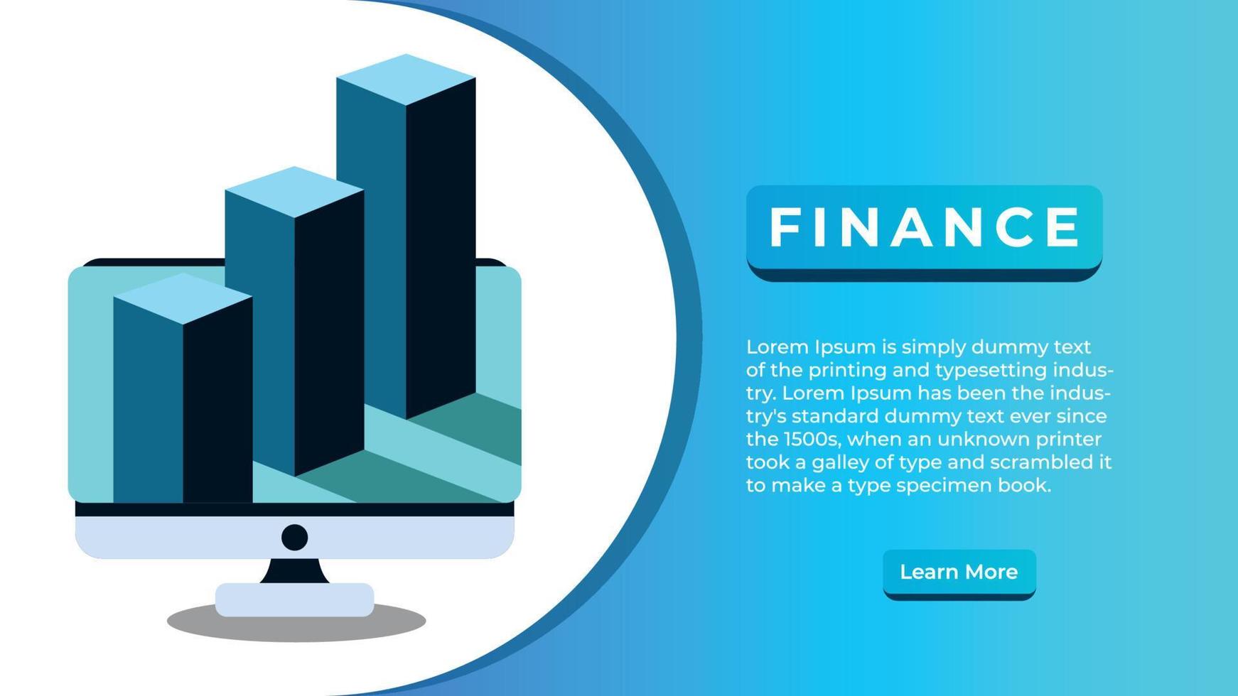 Financial website banner design template vector