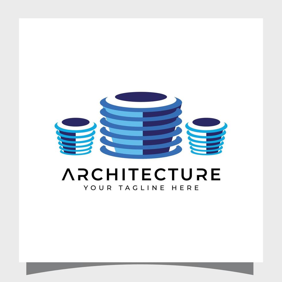 Architecture building  logo design template real estate services vector