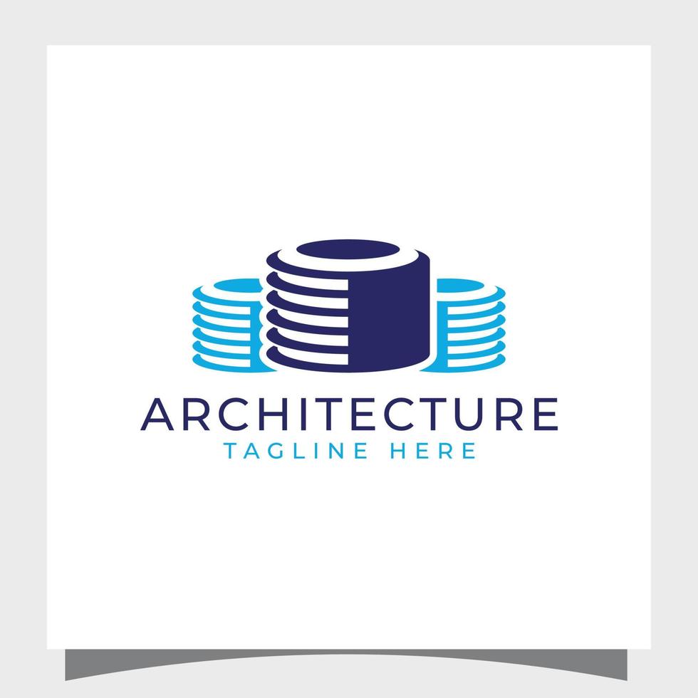 Architecture building  logo design template real estate services vector