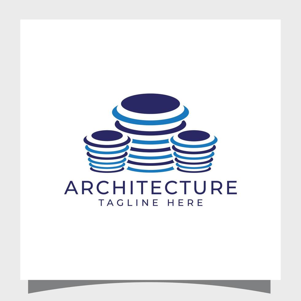 Architecture building  logo design template real estate services vector