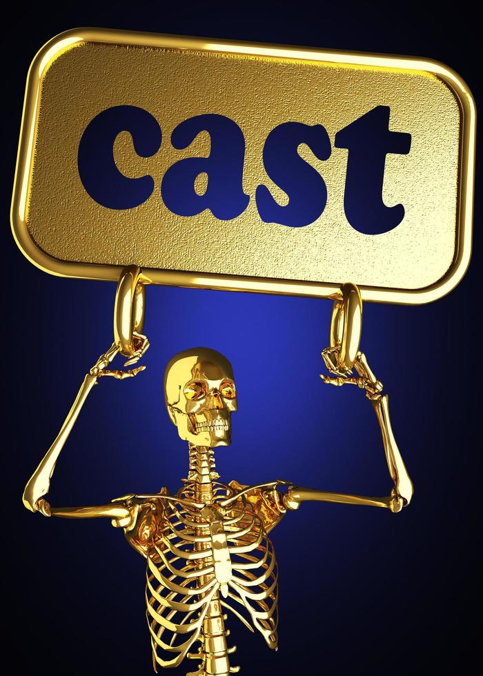 cast word and golden skeleton photo
