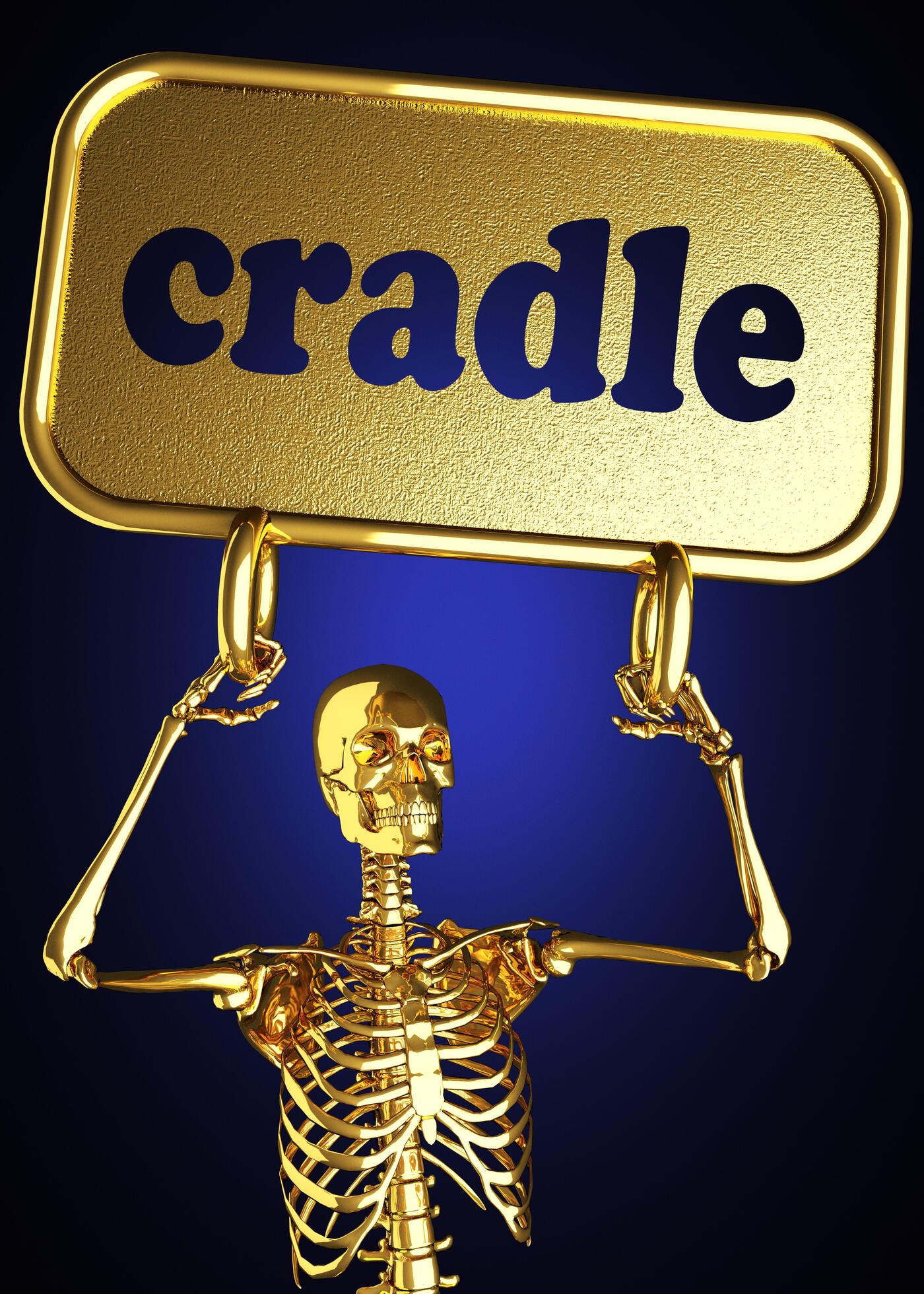 cradle word and golden skeleton 6283173 Stock Photo at Vecteezy