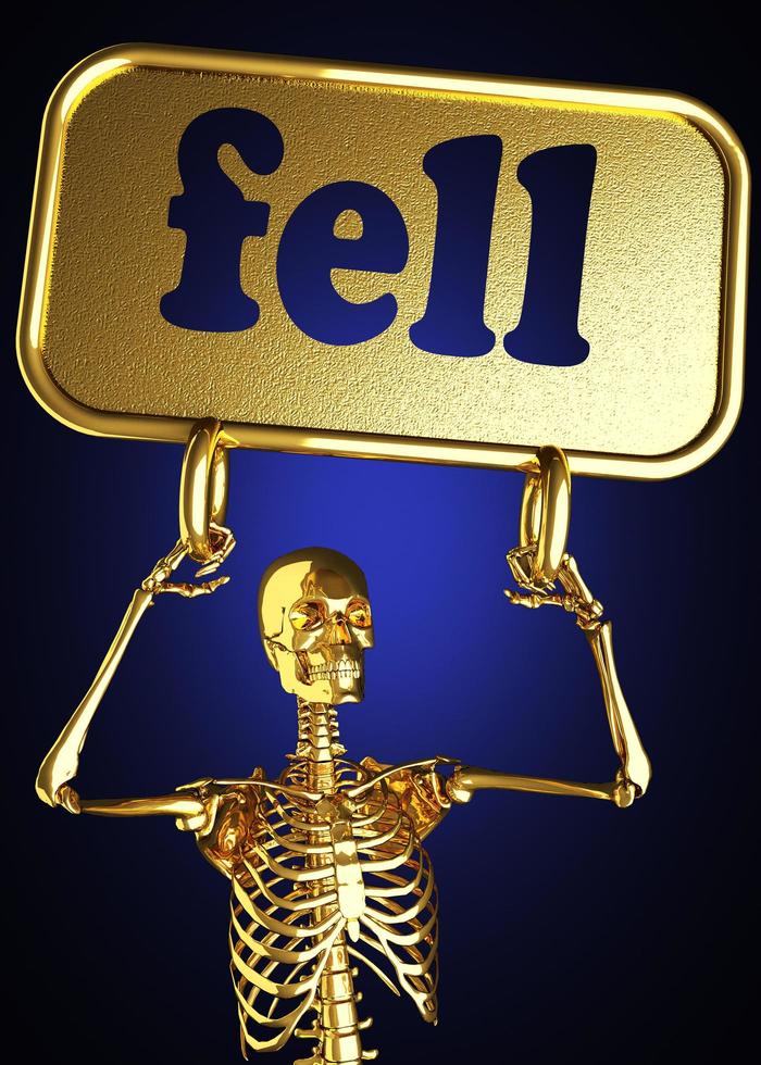 fell word and golden skeleton photo