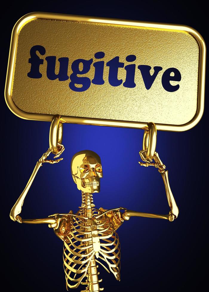 fugitive word and golden skeleton photo