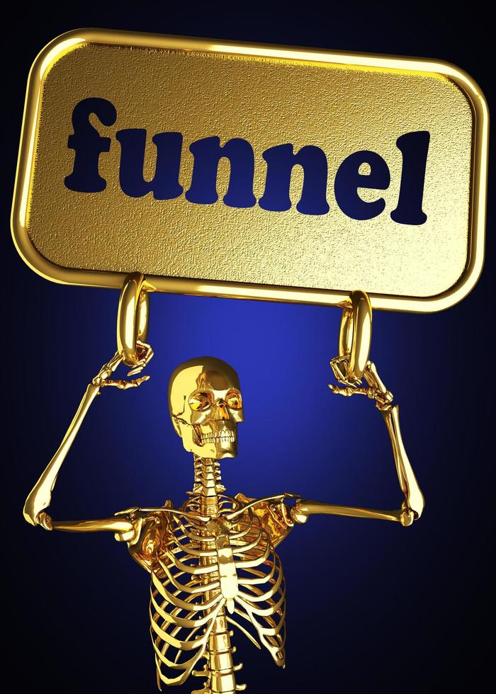 funnel word and golden skeleton photo