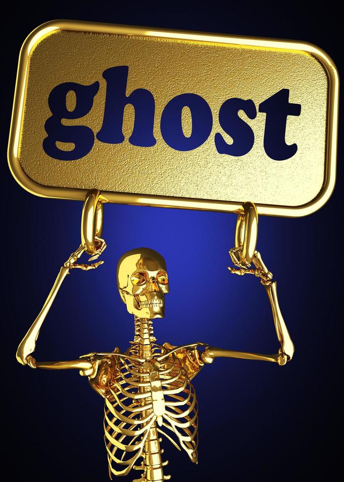 ghost word and golden skeleton photo