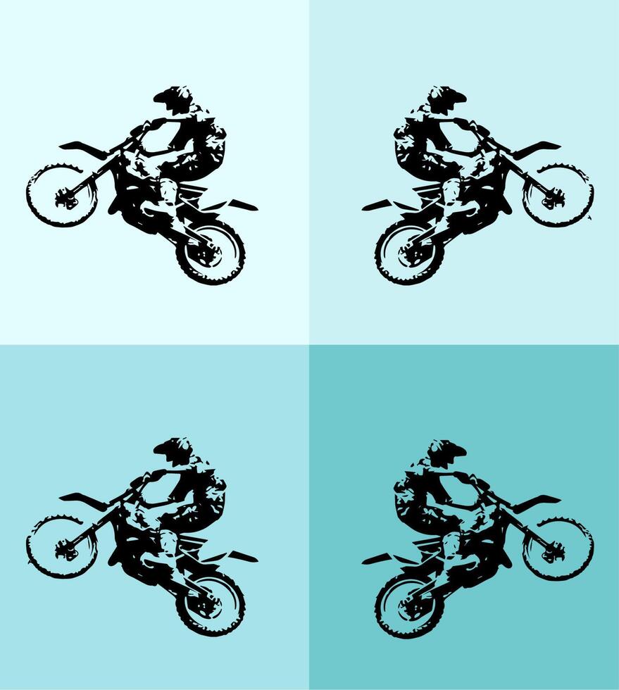 Pop art dirt bike poster vector