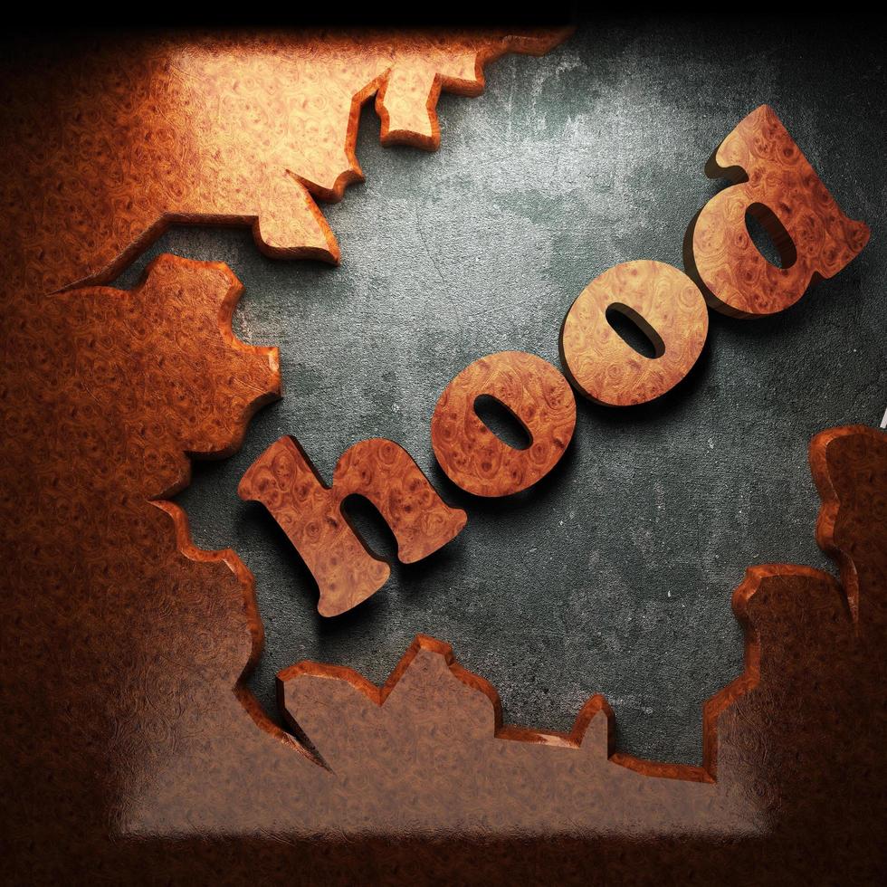 hood vector word of wood photo