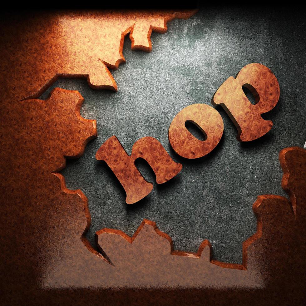 hop vector word of wood photo