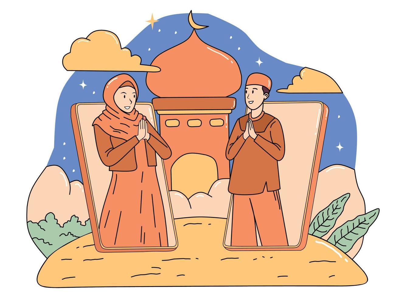 flat design islamic vector