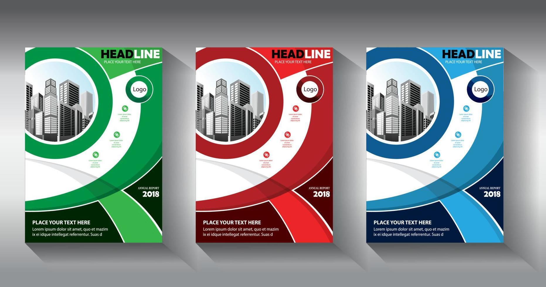 flyer business template brochure layout annual report vector