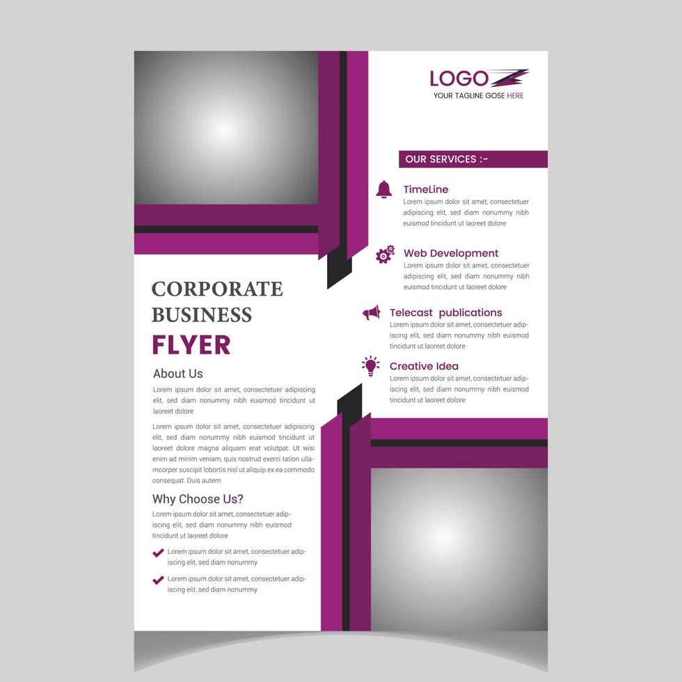 professional business flyer design template vector