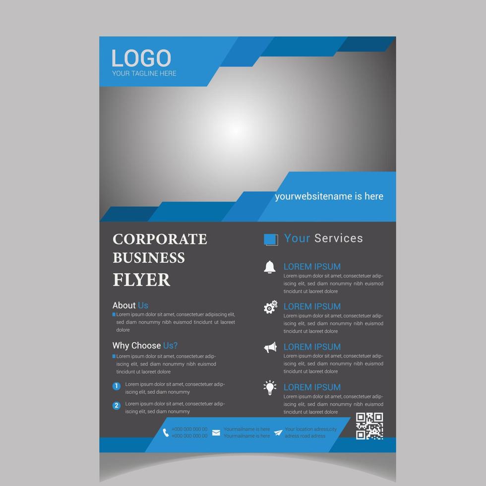 Professional business flyer design template vector