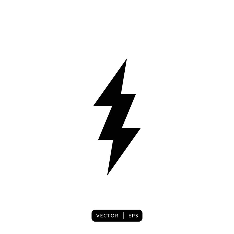 Lightning Icon Vector - Sign or Symbol