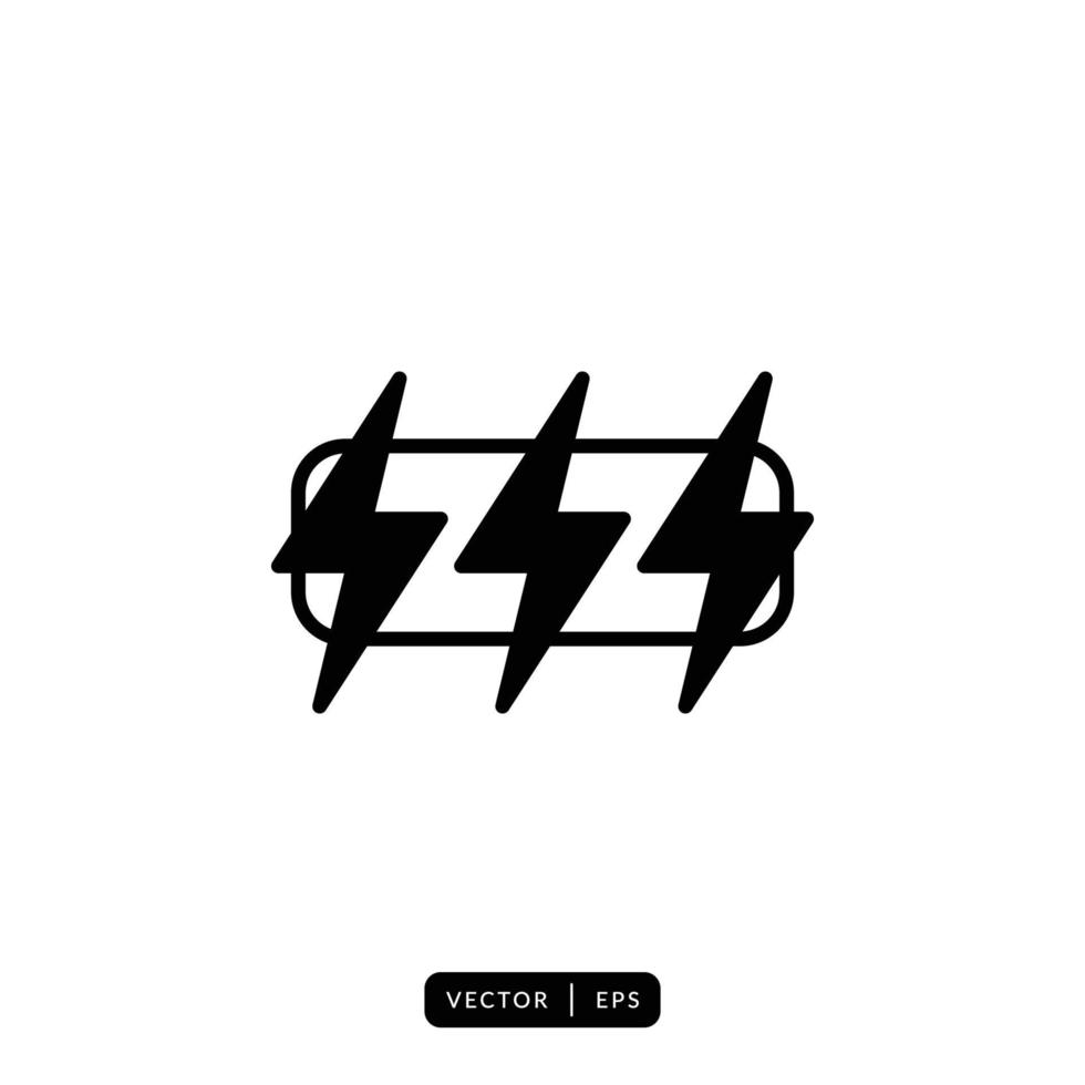 Lightning Icon Vector - Sign or Symbol