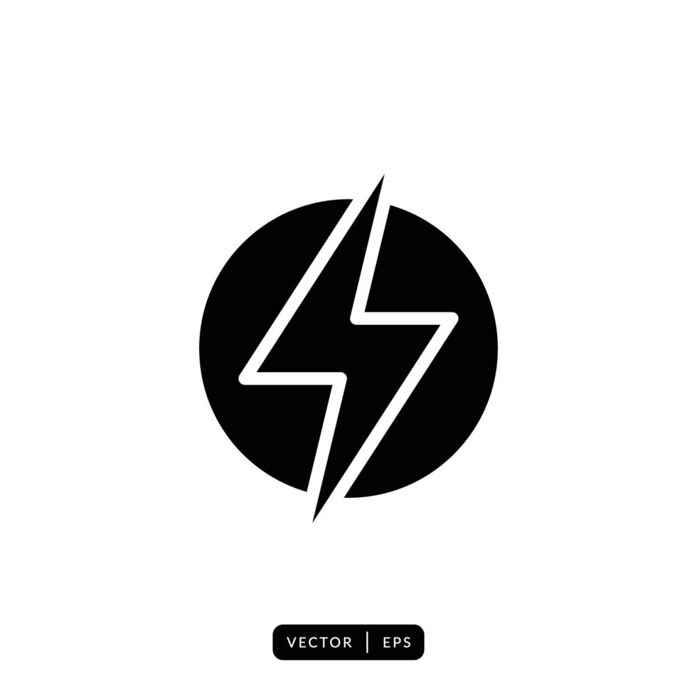 Lightning Icon Vector - Sign or Symbol