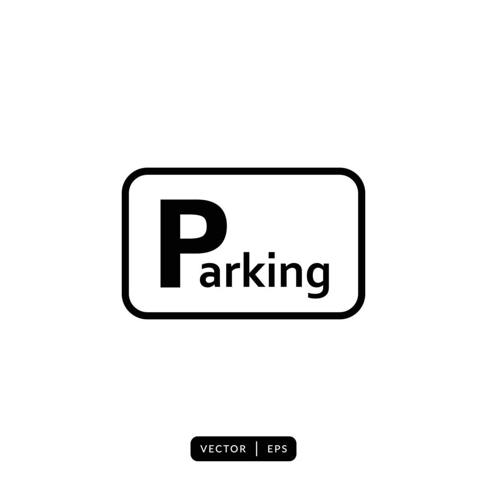 Parking Icon Vector - Sign or Symbol