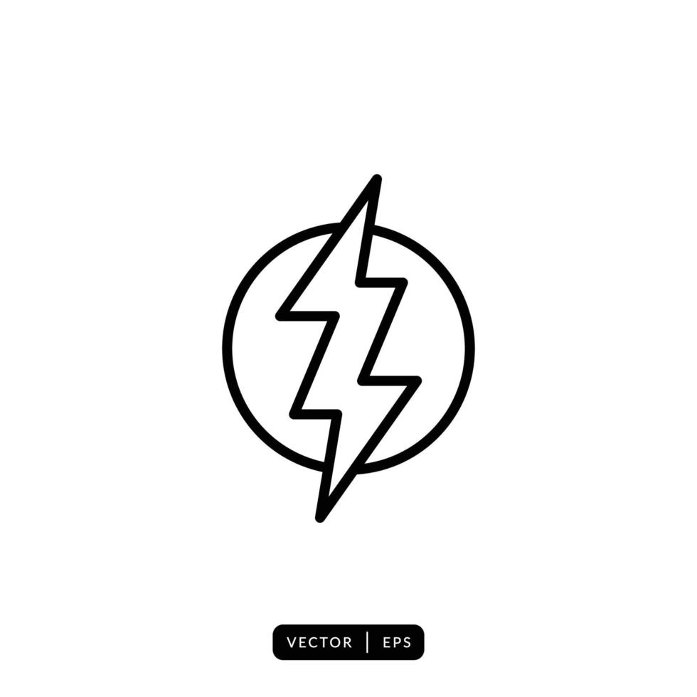 Lightning Icon Vector - Sign or Symbol