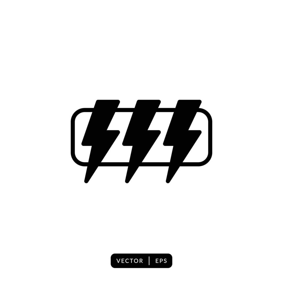 Lightning Icon Vector - Sign or Symbol