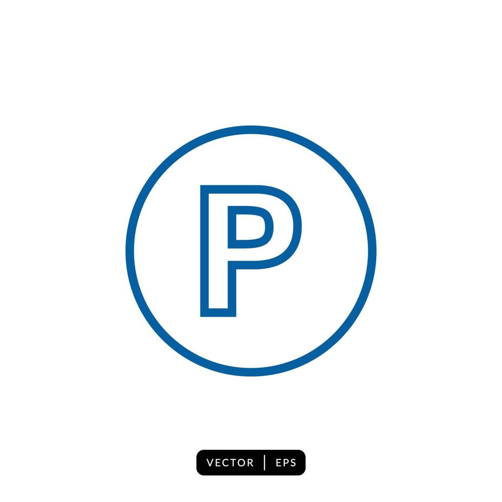 Parking Icon Vector - Sign or Symbol