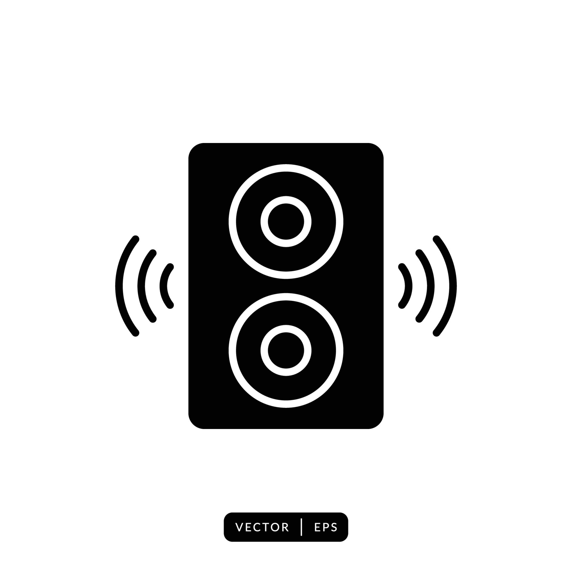 Audio Speaker Icon Vector - Sign or Symbol 6289919 Vector Art at Vecteezy