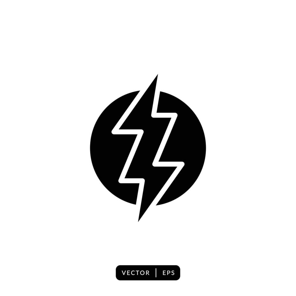 Lightning Icon Vector - Sign or Symbol