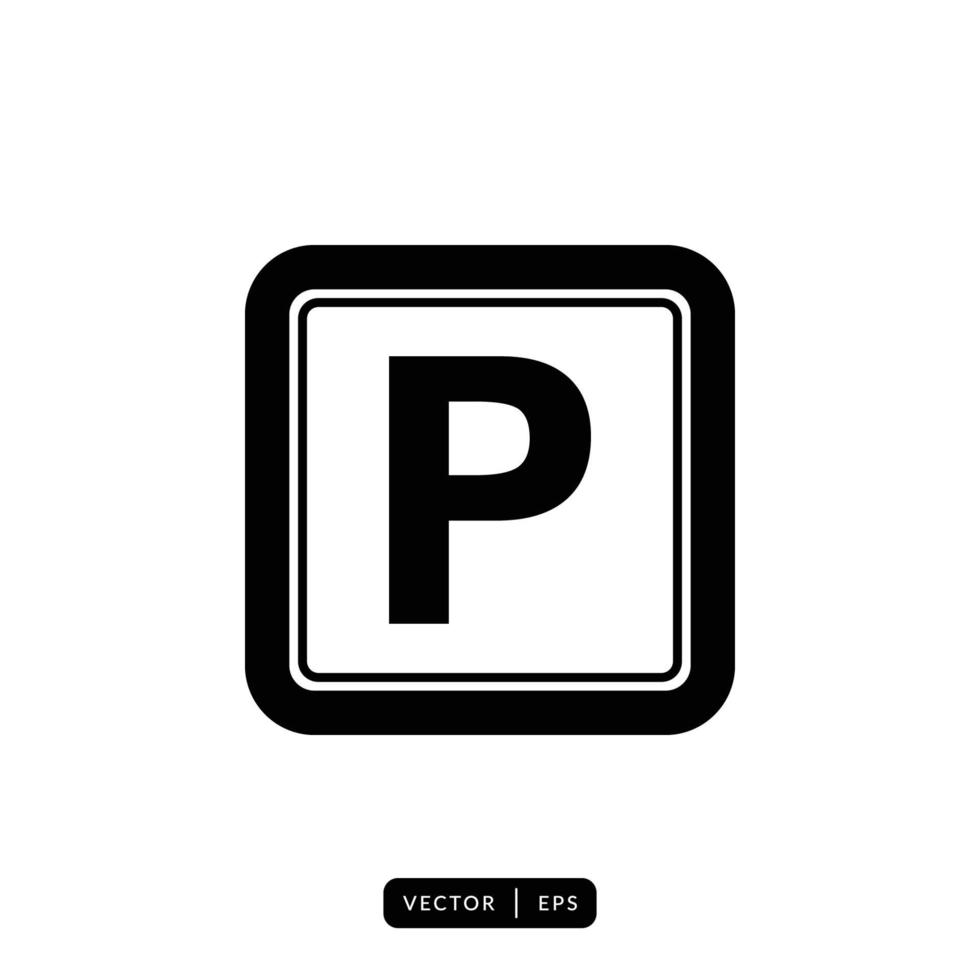 Parking Icon Vector - Sign or Symbol