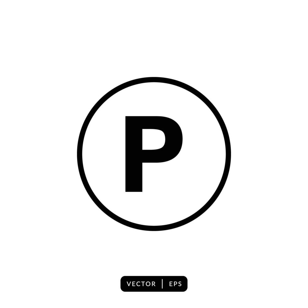 Parking Icon Vector - Sign or Symbol