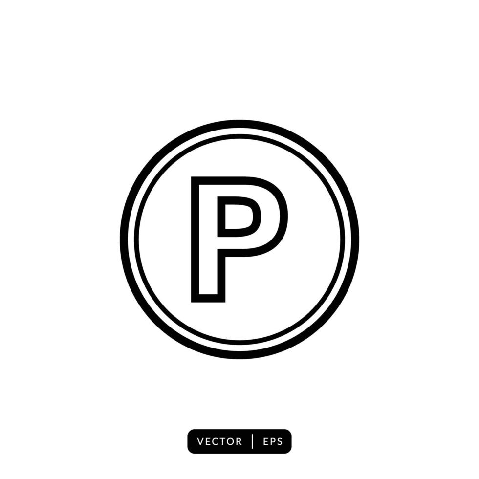 Parking Icon Vector - Sign or Symbol