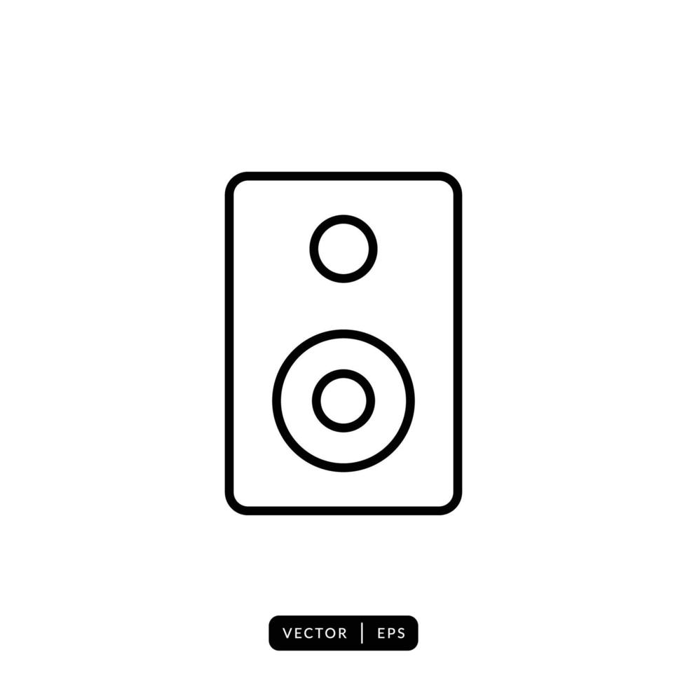Audio Speaker Icon Vector - Sign or Symbol