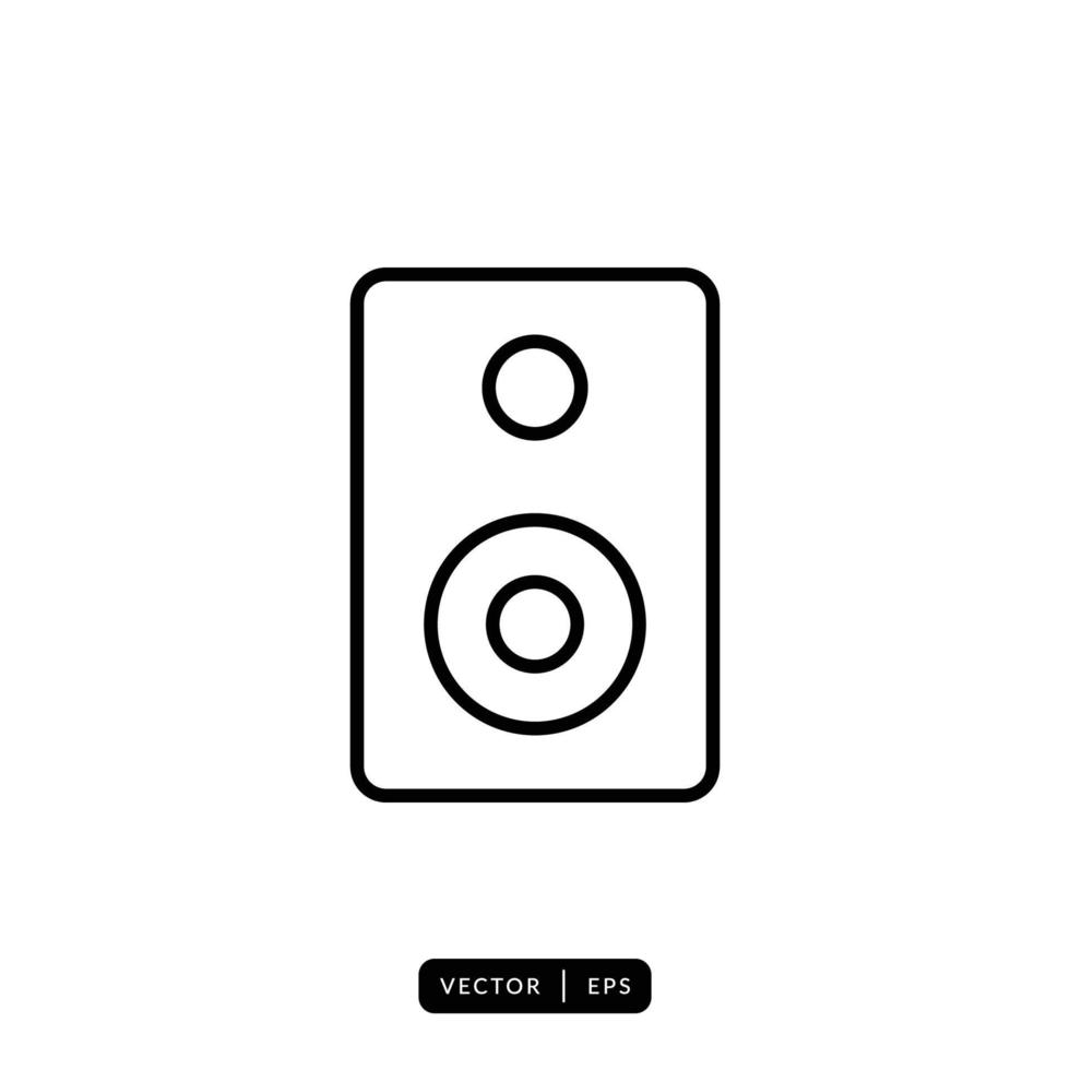 Audio Speaker Icon Vector - Sign or Symbol