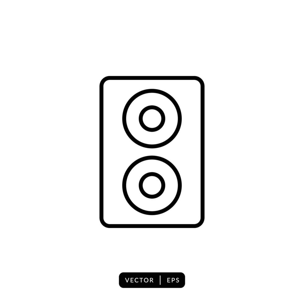 Audio Speaker Icon Vector - Sign or Symbol