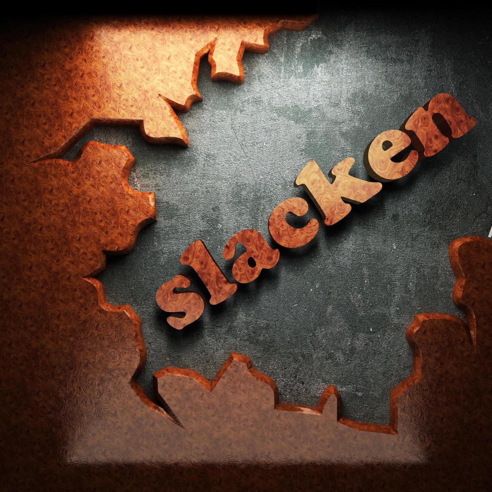 slacken vector word of wood photo