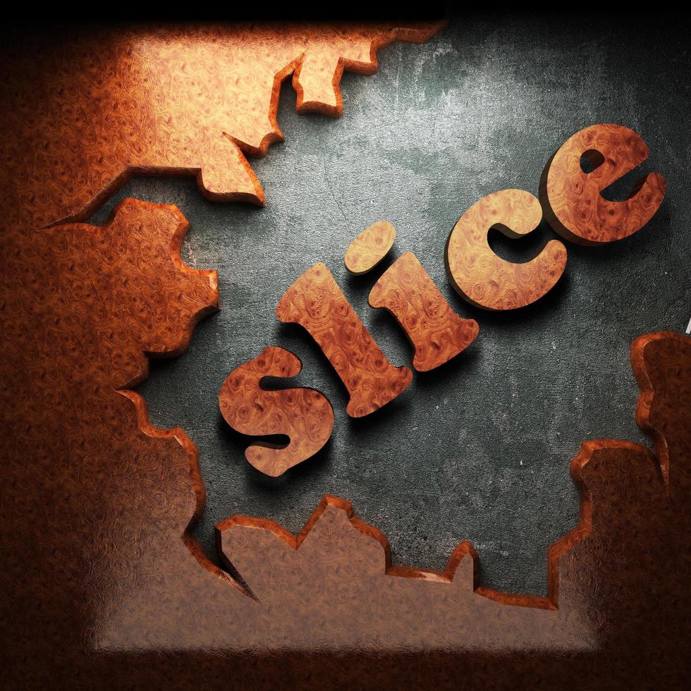 slice vector word of wood photo