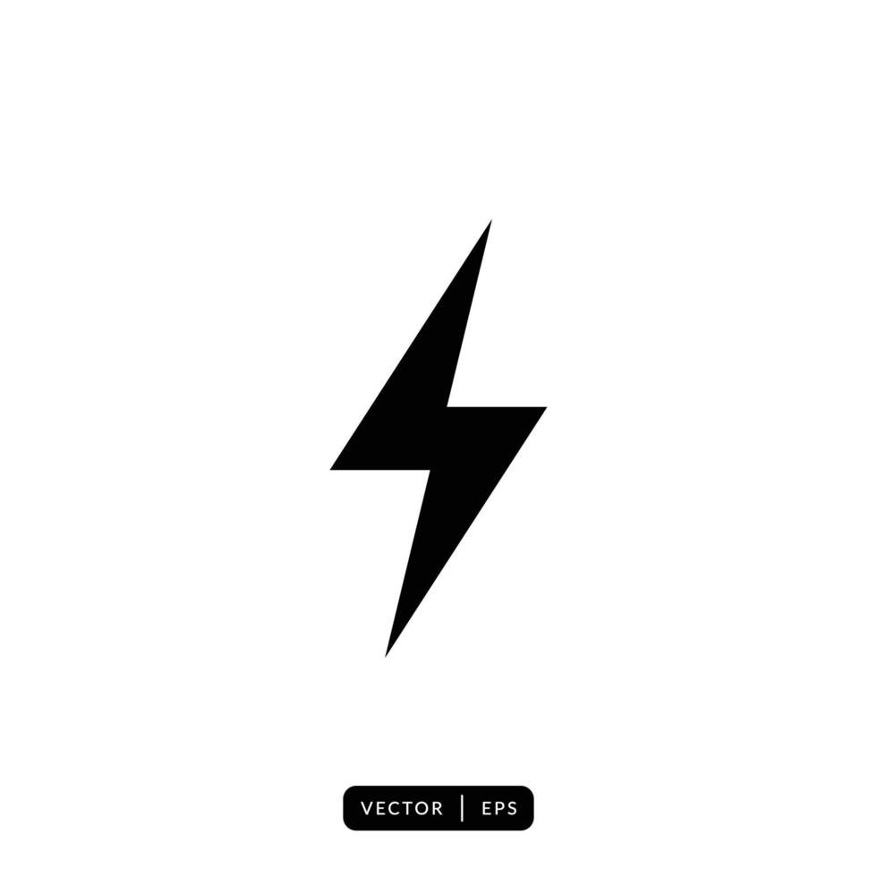 Lightning Icon Vector - Sign or Symbol