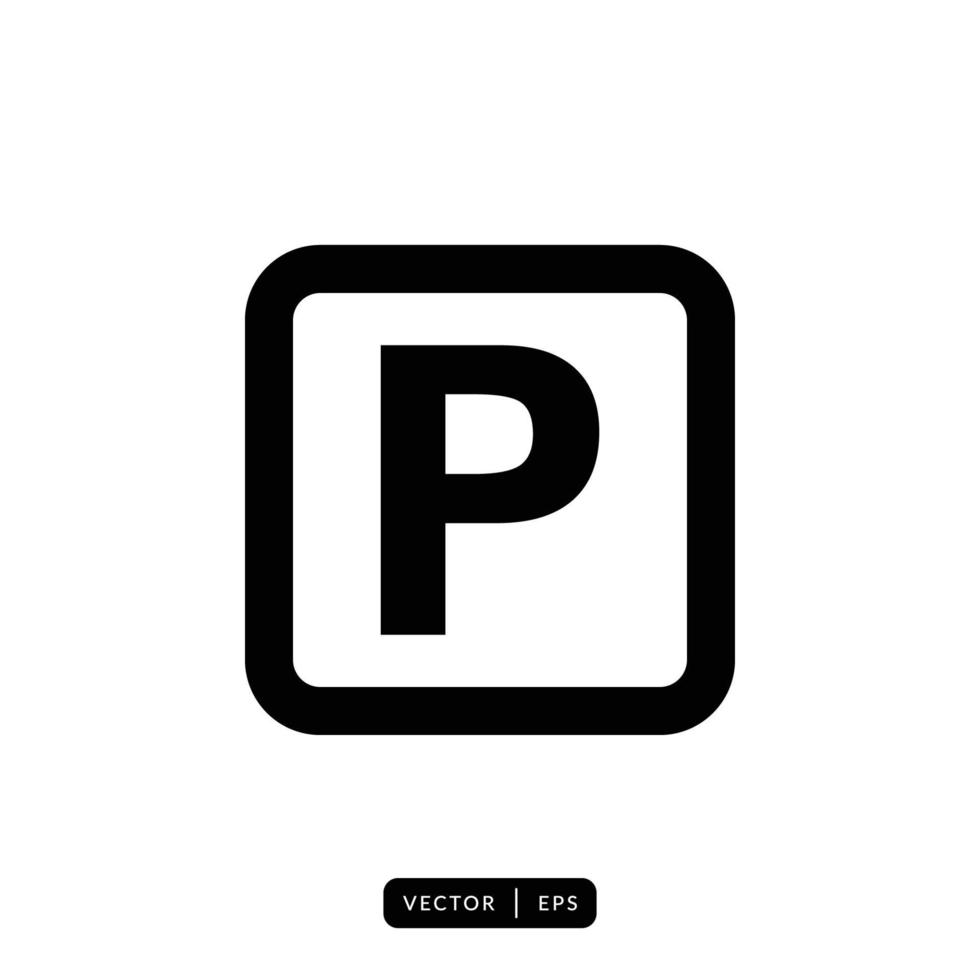 Parking Icon Vector - Sign or Symbol