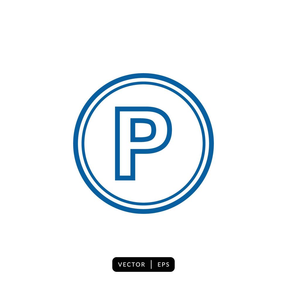 Parking Icon Vector - Sign or Symbol