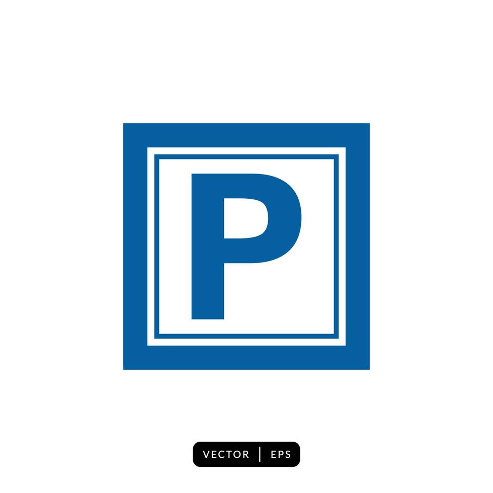 Parking Icon Vector - Sign or Symbol