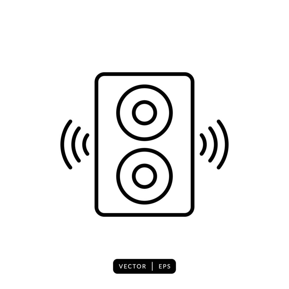 Audio Speaker Icon Vector - Sign or Symbol