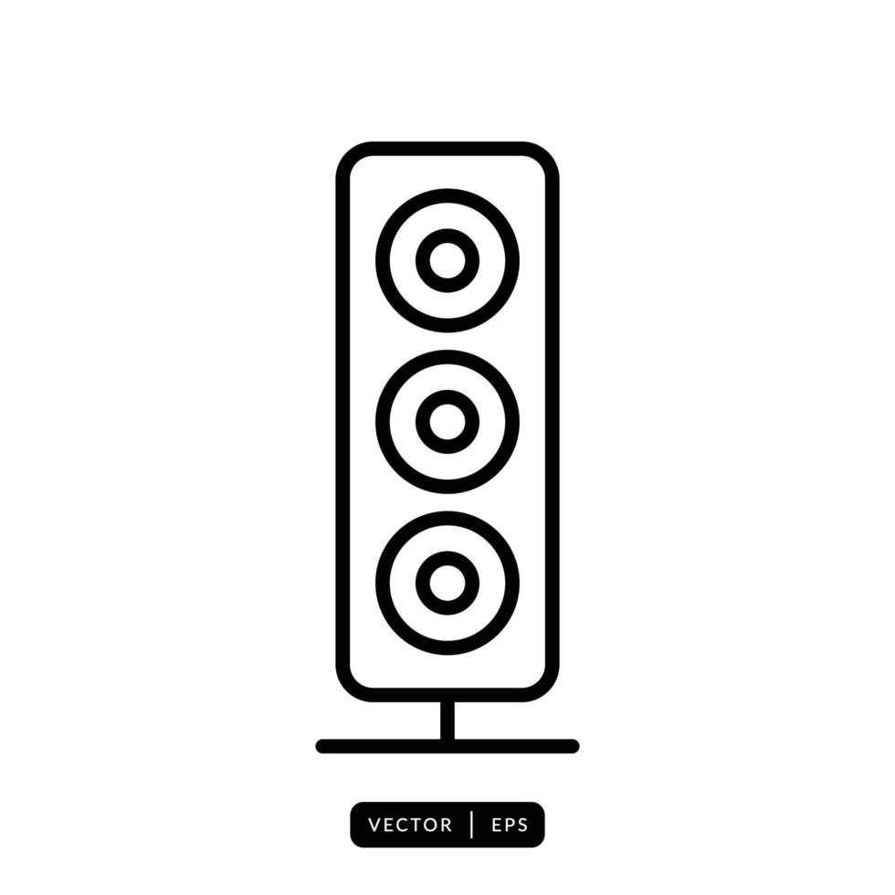 Audio Speaker Icon Vector - Sign or Symbol