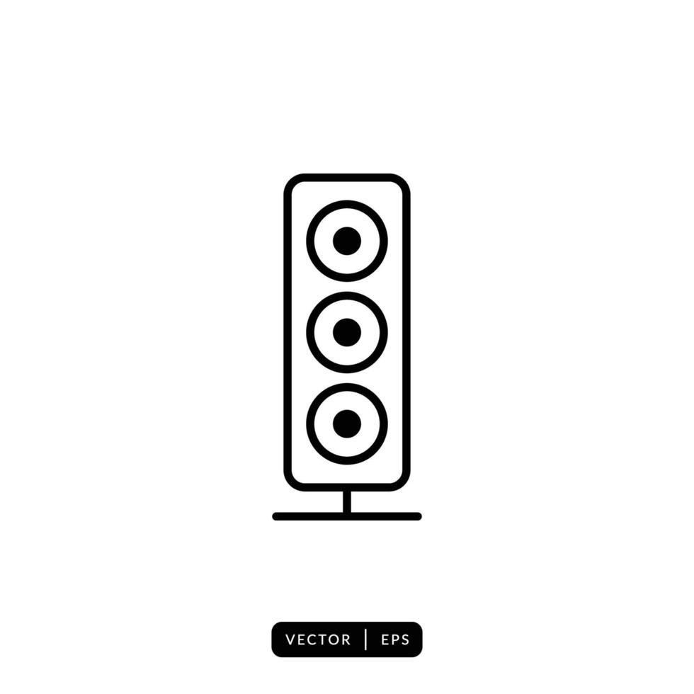 Audio Speaker Icon Vector - Sign or Symbol