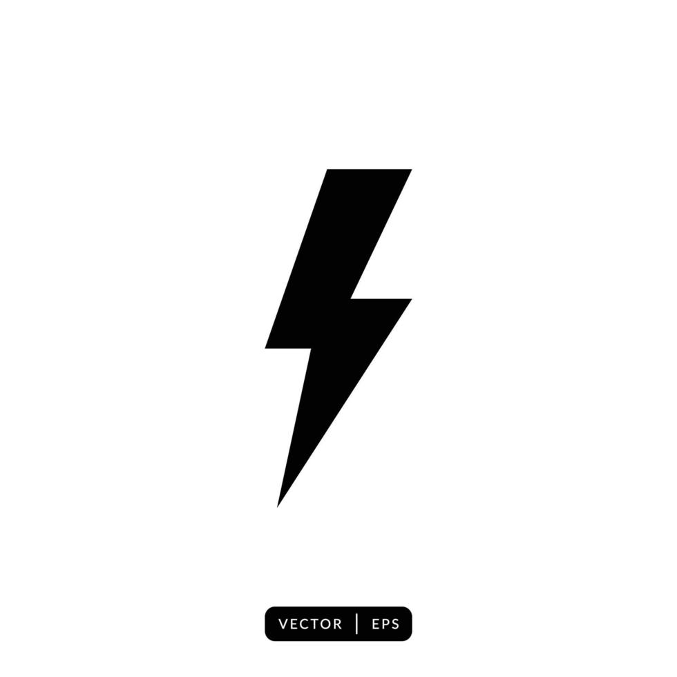 Lightning Icon Vector - Sign or Symbol