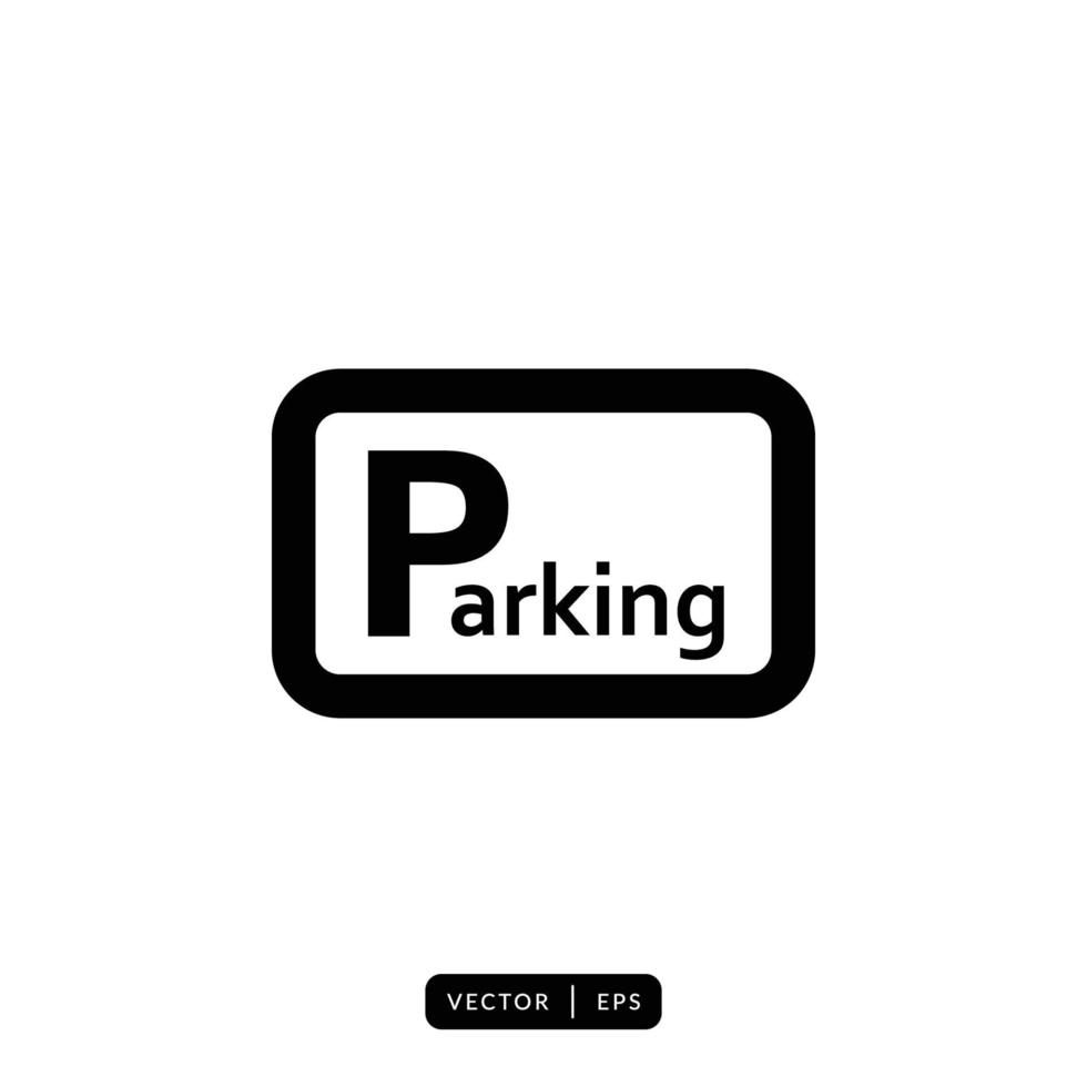 Parking Icon Vector - Sign or Symbol