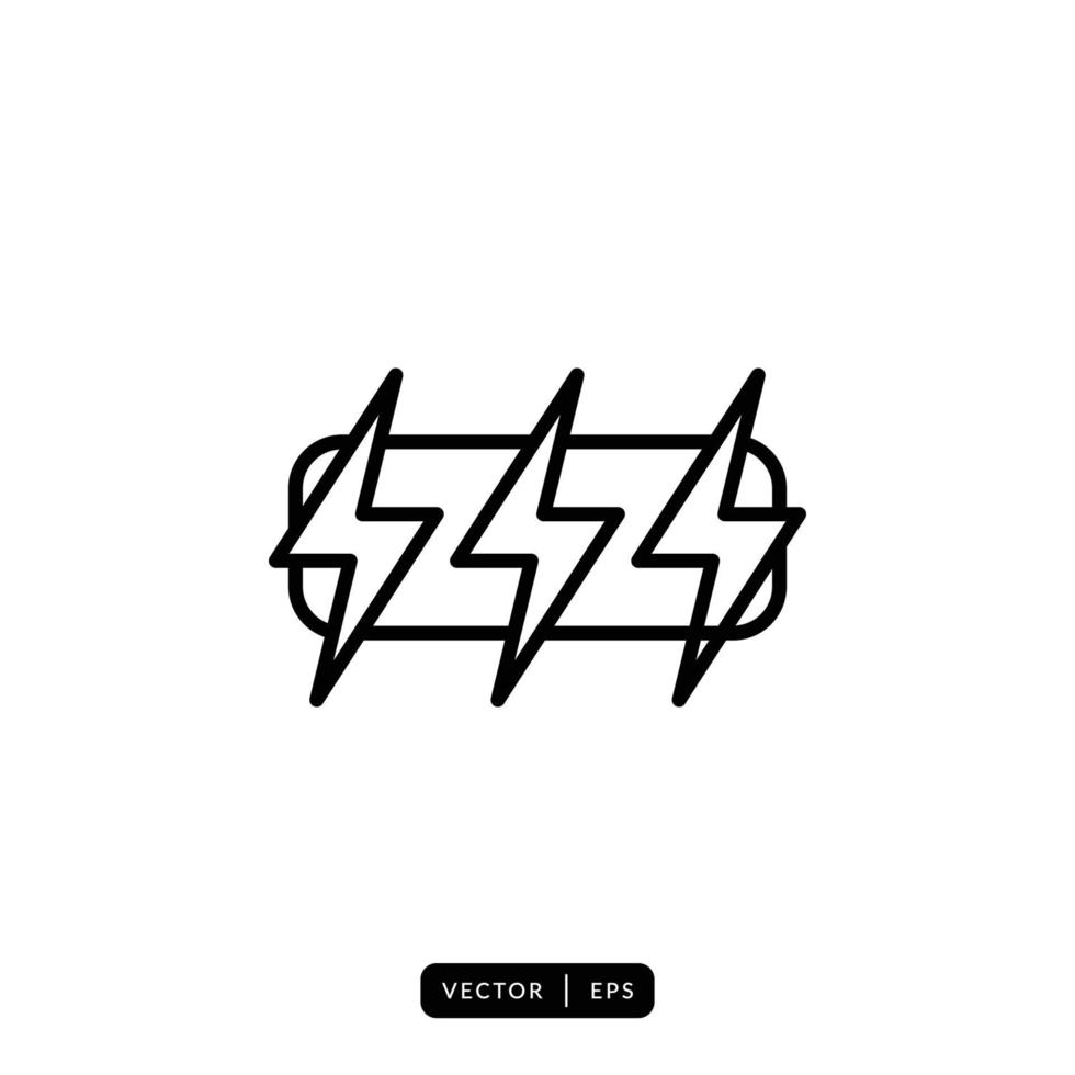 Lightning Icon Vector - Sign or Symbol