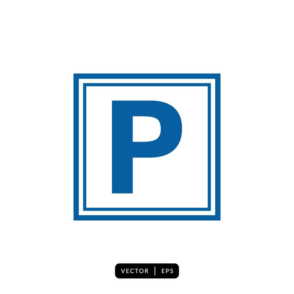 Parking Icon Vector - Sign or Symbol