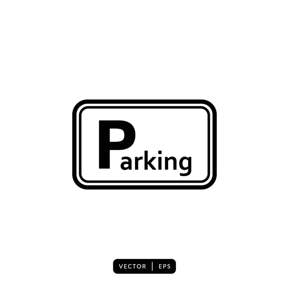 Parking Icon Vector - Sign or Symbol