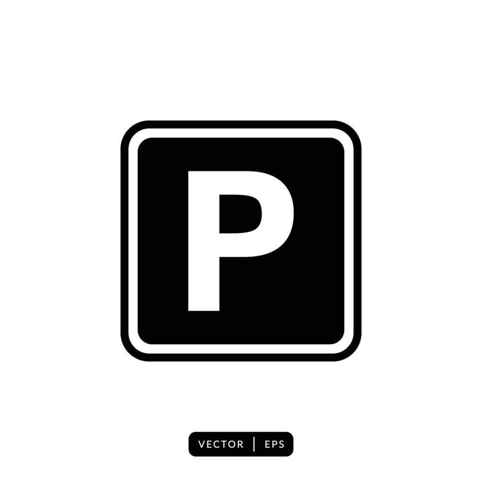 Parking Icon Vector - Sign or Symbol