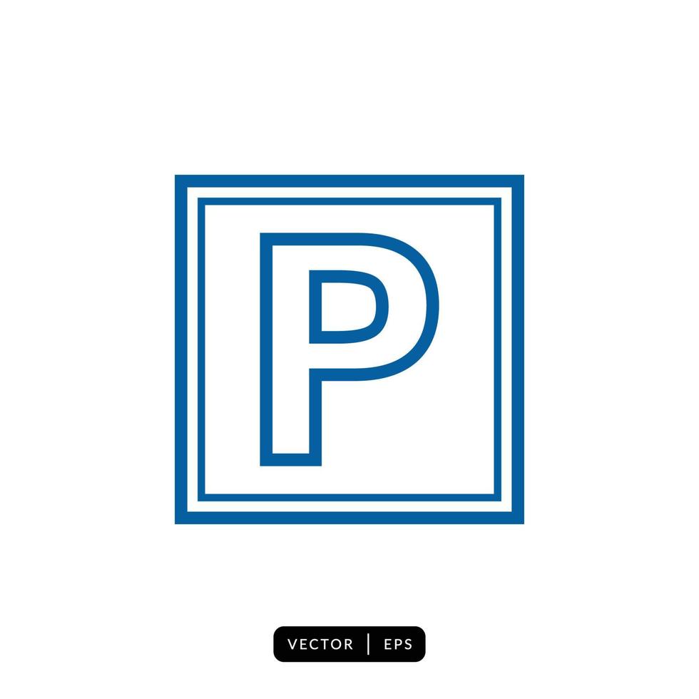 Parking Icon Vector - Sign or Symbol