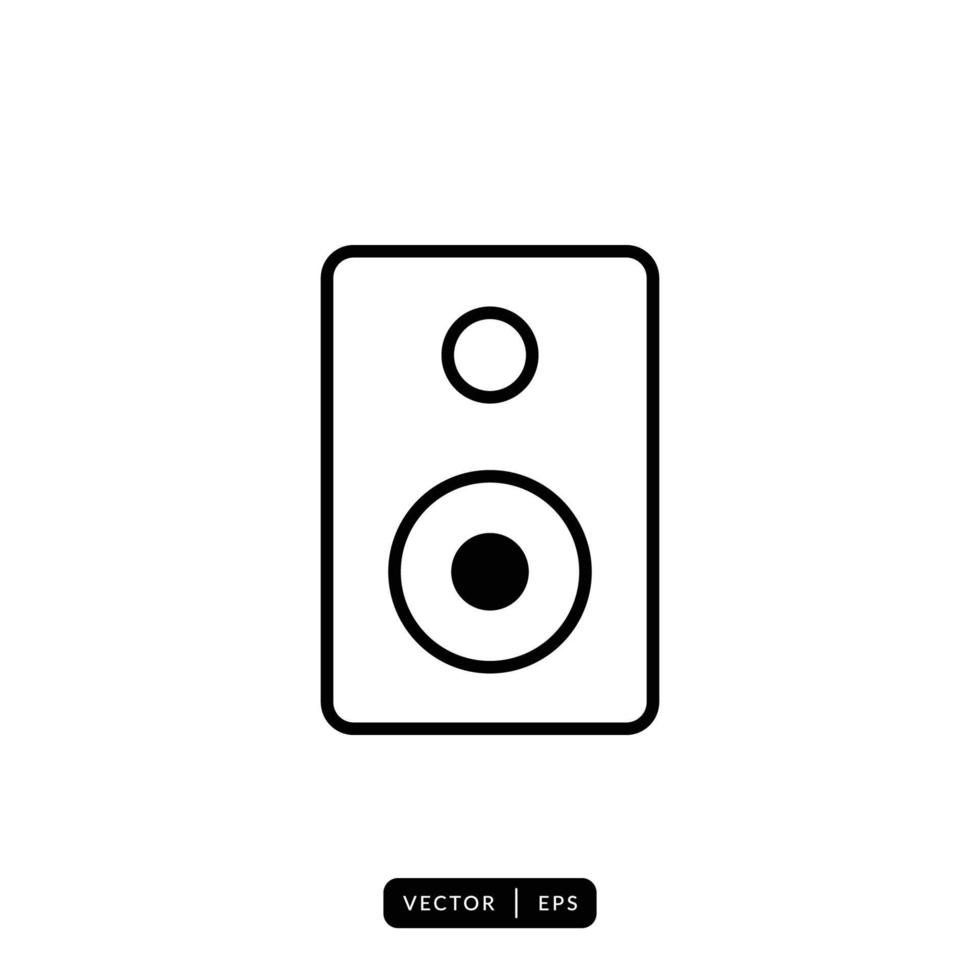 Audio Speaker Icon Vector - Sign or Symbol