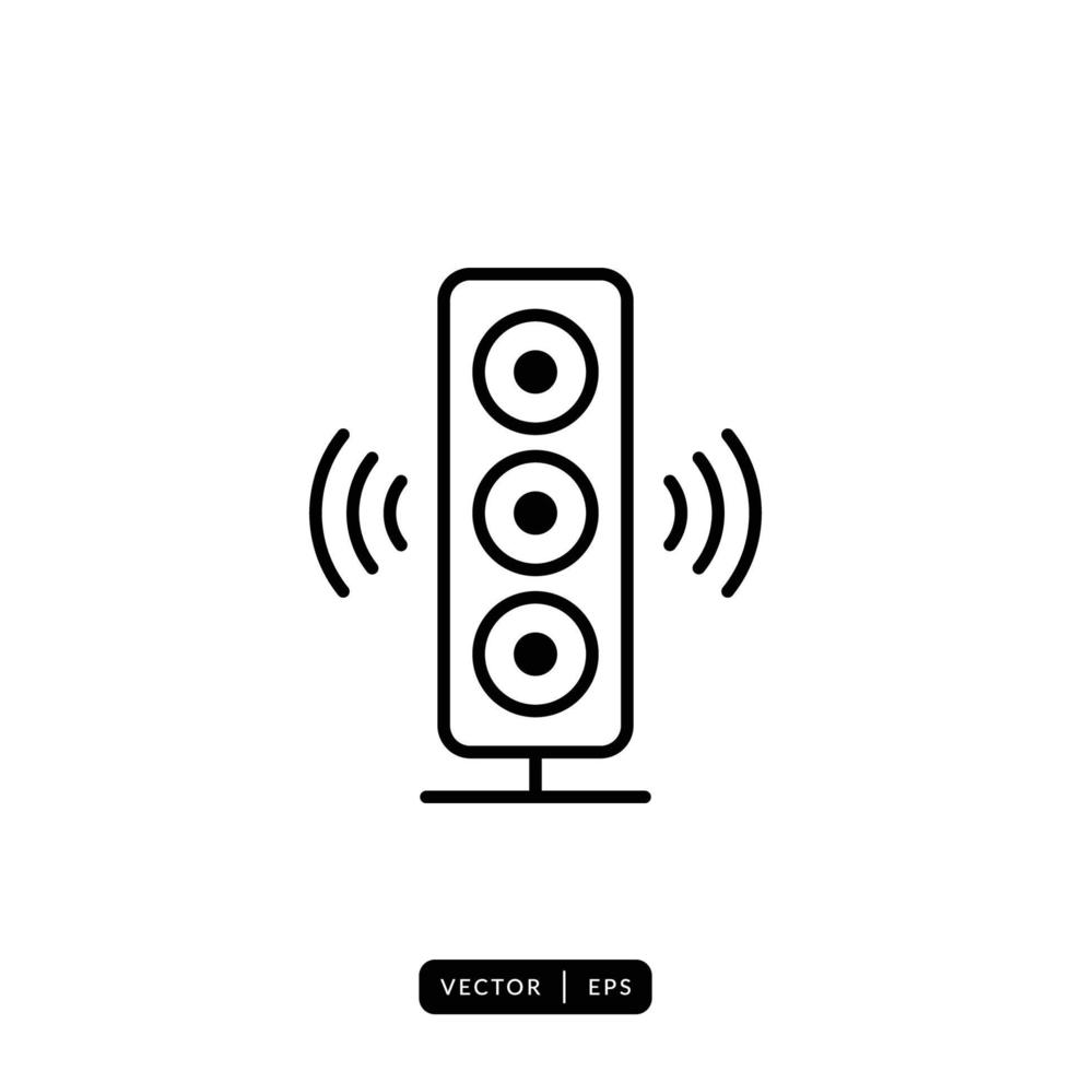 Audio Speaker Icon Vector - Sign or Symbol